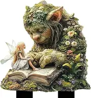 Fairy Garden Stake Decor Tree Man Fairy Statue Flower Pot Stakes Acrylic 2D Flower Pot Gnome Statue Decoration Weatherproof Lawn Ornament for Yard Patio Indoor Outdoor Whimsical Decoration