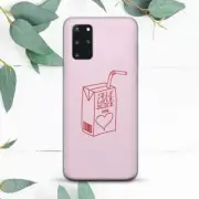 Cute Pink Juice Love Girly Aesthetic Case For Samsung Note 20 S21 S22 S23 S24 FE