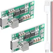 Youmile Pack of 2 4S 2A Lithium Battery Charging Board Type-C USB 18650 Li-Ion Lithium Battery Charger Module Boost Converter 16.8 V Charging Protection Board with Type-C to USB Cable Red and Black