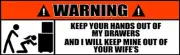Warning Stickers Keep Out of Tool Box Drawers Mechanics Funny Decals 2 PACK 62