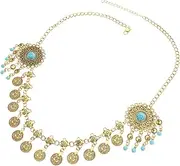 [COMPUKAS] Faux Headpiece with Boho Tassels Retro Design Hair Accessory for Women for Festivals Weddings and Special Occasions Lightweight and Versatile Headband