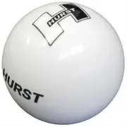 Hurst Shifter Knob - White, Plastic, HU1631401