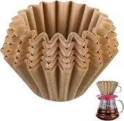 Coffee Filter Pods - Cake Shaped Pattern Coffee Filters Single Serving Paper - White Filter Paper Cake Cup Coffee Paper Bowl for 1-4 Cups Coffee Machines