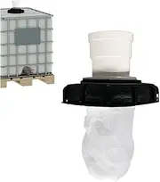 Water Butts Barrels, IBC Tank Lid Filter Rainwater Tank Lid Nylon IBC Filter Adapter for Rainwater IBC Container 165mm