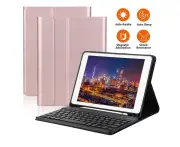 Samsung Galaxy Tab S8 Ultra 14.6 inch Keyboard Case SM-X900 SM-X906 with Pen Holder, PU Leather Stand Cover with Detachable Bluetooth Keyboard Rose Gold