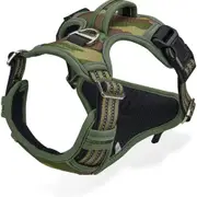Durable Heavy Duty Camouflage Reflective no Pull Pet Harness Vest for Large, Medium Dogs