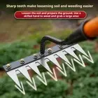 Gardening Hoe Iron Weeding Rake Agricultural Tools Grasping Raking Tools