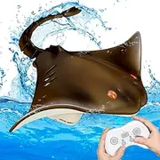 Remote Control Shark Stingray Toys, 2.4G Water Toys Pool Toys for Kids, High Simulation RC Stingray Boat Fish Swimming Pool Bathroom for Kids Ages 6 7 8 Boys Christmas Birthday Gifts