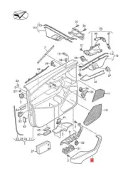 Genuine AUDI Armrest Leatherette Soul/Mercato Blue 8W6867174ASNH