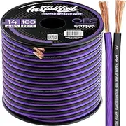 Install Link 14 AWG Gauge Speaker Wire Cable (OFC) Stereo, Car or Home Theater (100 Feet)