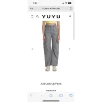在飛比找蝦皮購物優惠-「yuyu」just look up pants 藍色S全新