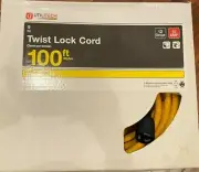 UTILITECH Twist Lock Cord 100ft 12 Gauge 15 Amp Professional