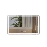 在飛比找momo購物網優惠-【Josie】智能觸摸屏浴室鏡 50x70cm 三色光+除霧