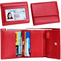 在飛比找HOTAI購優惠-【Kinzd】三折式皮夾(紅) | 中夾錢包 短夾錢包 皮包