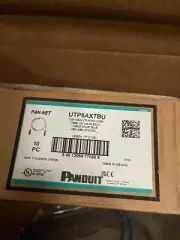 (Box of 10) Panduit UTP6AX7BU 7ft 10GIG UTP Patch Cord T568B 24Awg Solid Blue