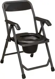 Bedside Commode Chair with Arms - Portable Toilet Seat for Elderly, Seniors, and