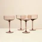 9.8oz Tinted Glass Coupe Drinkware Light Brown (Set of 4) Hearth & Hand Magnolia