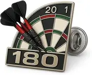 [Swift Gift] Dart Enamel Pin Badge – 180 Darts Accessories Lapel Pin for Jackets, Hats, Backpacks – Gifts for Darts Players – Collectable Button Badge – UK, One Size, Stainless Steel