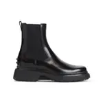 [Tod`S] Tod`S-Black Leather Ankle Boots-Donna 39 IT