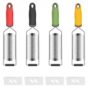 4 Pcs Stainless Steel Cheese Grater Vegetable Ginger Lemon Zester Slicer⌛