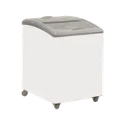 Exquisite Curved Glass Display Chest Freezers with 2 Baskets