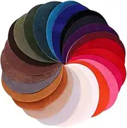 HEALSOPTHY 25 Pcs Suede Fabric Oval Patchwork Stickers Kit DIY Applique Accessories for Sweaters Coats and Jeans Multi Color Clothes Patches for Repair and Decoration