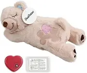 PetPrime Dog Plush Toy Heart Beat Puppy Plush Bear Toy with Warmer Bag Pet Soft Anxiety Puppy Relief Toy for Puppy Dogs Heart Beat Stuffed Animal Puppy Sleeping Buddy Anxiety Dog Toy