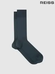 Reiss Airforce Blue Fela Ribbed Socks (T94127) | $20