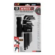 9pc Performance Tool Ball End Hex Allen Key Wrench Set T-Handle Extractor Metric
