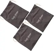 SAFIGLE 3pcs Canvas Hair Dryer Bag Drawstring Hair Tool Bag Hair Dryer Travel Container Travel Hair Tool Container Drawstring Hair Tool Container Hair Dryer Container Cloth