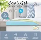 10cm thick King Size Cool Gel Memory Foam Mattress Topper Underlay Bamboo Cover