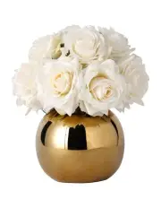 [Vicky Yao] Real Touch Luxury Artificial White Rose Arrangement
