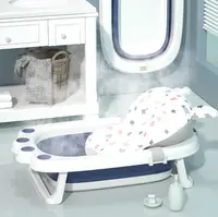 在飛比找樂天市場購物網優惠-洗澡盆 浴盆 洗浴池 嬰兒洗澡盆可折疊浴盆幼兒新生初生寶寶家