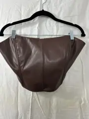 Showpo Brown Bustier Top Bombshell Strapless Boning Zip Back Womens Sz 10
