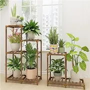 HOMKIRT Plant Stand Indoor Outdoor, Plant Shelf Corner Tall Plant Stand Flower Stand Wooden Tiered Plant Rack Holder Organizer Display for Multiple Plants for Patio Porch Balcony Garden（8 Tier）