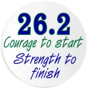 26.2 Courage To Start Strength To Finish - 25 Pack Circle Stickers 3 Inch - Run