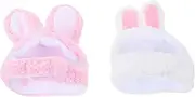 FONDOTIN 2pcs Adorable Rabbit Ear Pet Hat Decorative Cosplay Headwear for Small Dogs and Cats Comfortable and Breathable for Parties and Walks