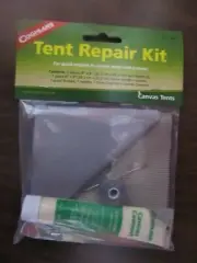 Coghlan's Gray Tent Repair Kit 8" x 8" Canvas & Nylon Patches Screen Cement 703