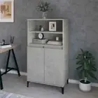 vidaXL Highboard Concrete Grey 60x36x110 cm Engineered Wood HEE