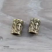 Beard Braid Beads Bronze Tyr Rune Norse Viking Style