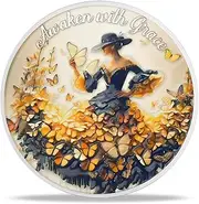 Autumn Sobriety Coin for Women Inspirational Gifts, AA Coins Serenity Prayer Sober Gifts, Gold AA Medallion for Women Recovery Gift, Alcoholic Anonymous Chip for Keychain Leather Coin Holder