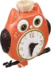 Kisangel Owl Shape Bath with Sucker Engaging Clock Design for Fun Bathing Experience Promotes Color Recognition and Motor Skills for Playtime Bathtub Pool
