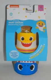 Nickelodeon Pingfong Baby Shark Stack and Play Cups Toddler Toy Set of 5 Cups