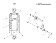 Polaris Shock, Genuine OEM Part 7043328, Qty 1