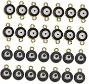 [KALLORY] Jewelry Making Set 40pcs Evil Eye Beads Decorative Pendants for Necklace Bracelet Charm Bracelet for Diy Handmade Accessories