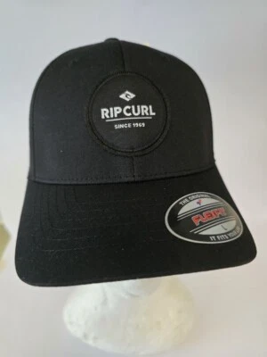 RIP CURL ROUTINE FLEXFIT BOYS GIRLS UNISEX CAP HAT BLACK MARLE NEW LOGO SURF O/S