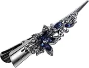 Baluue Metal Hair Clip Rhinestone Alligator Clip Shiny Barrette Women Accessory Large Size Party Elegant Non-slip Design Rhinestone Hair Clip for Women