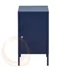 ArtissIn Metal Locker Storage Shelf Filing Cabinet Cupboard Bedside Table Blue