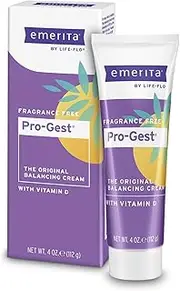 Emerita Pro-Gest Balancing Cream with Vitamin D3 | USP Progesterone Cream from Wild Yam for Optimal Balance at Midlife | 4 ounces