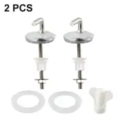 2 Pcs Toilet Seat Fix Fitting Stainless Steel Back To Wall Replaces Hinges Parts